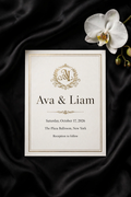 Classic Black Tie wedding invite — printable suite by Fête Paper Co.
