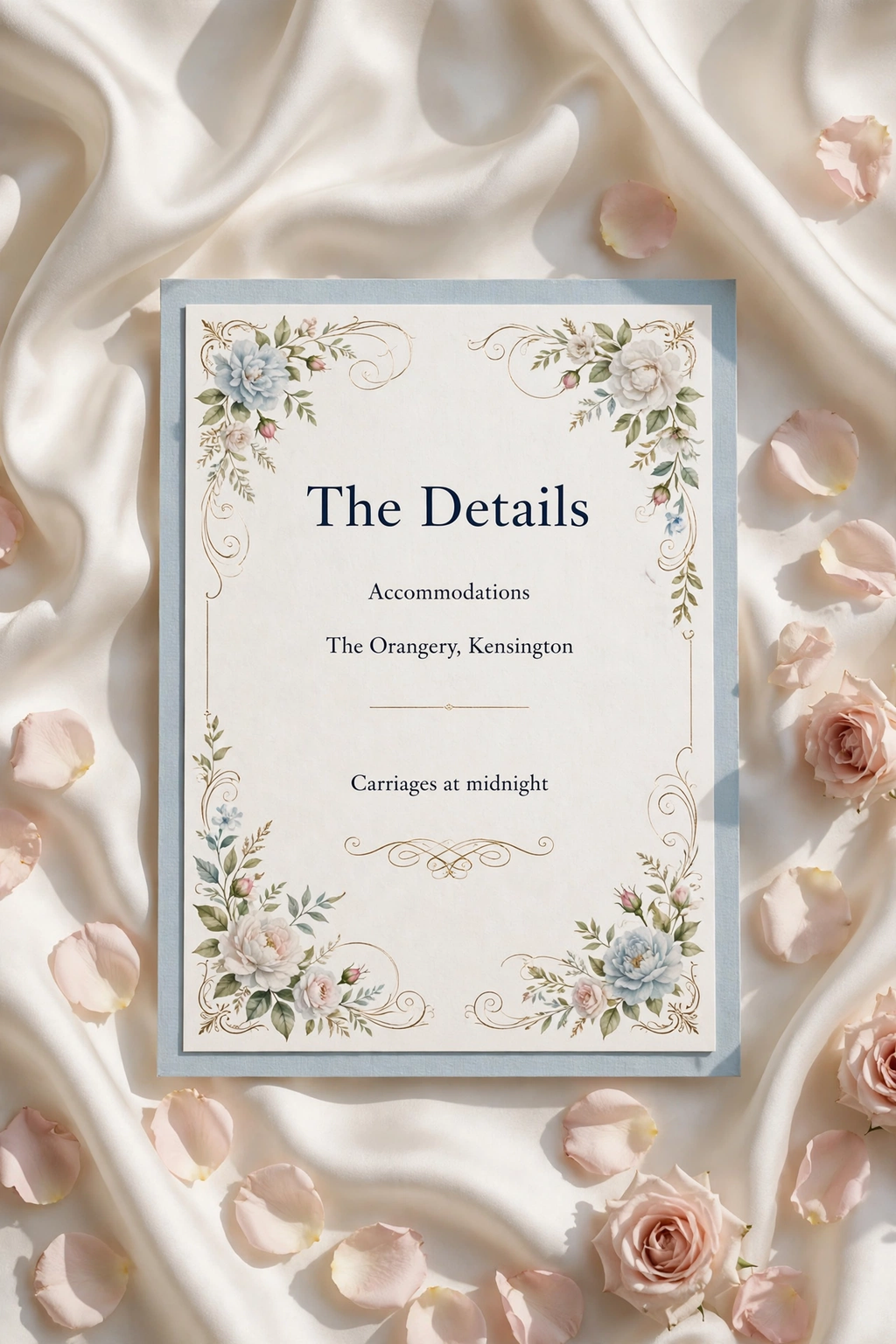 English Bridgerton wedding details — printable suite by Fête Paper Co.