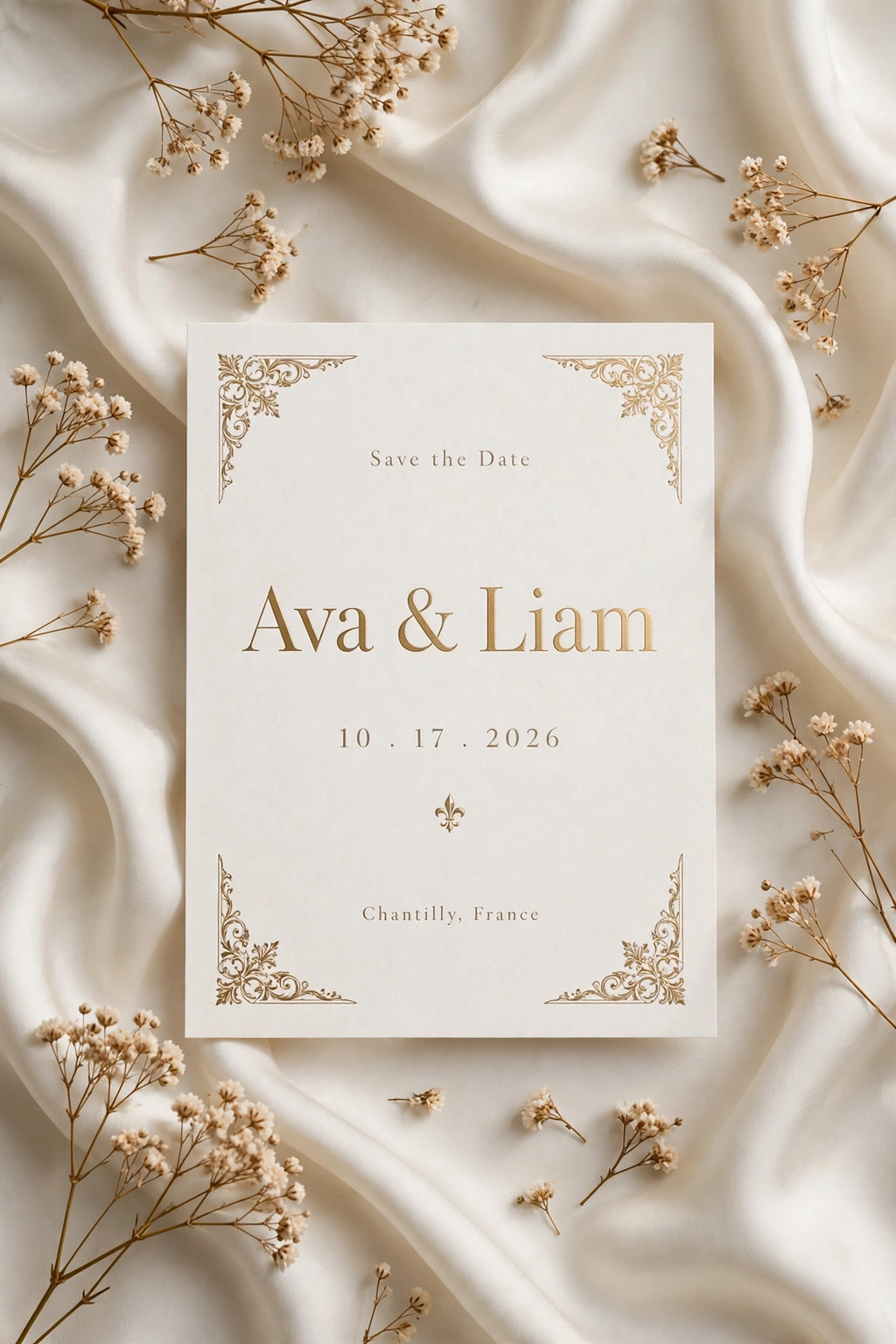 French Chateau wedding save the date — printable suite by Fête Paper Co.