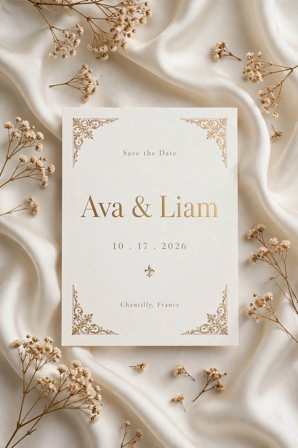 French Chateau wedding save the date — printable suite by Fête Paper Co.