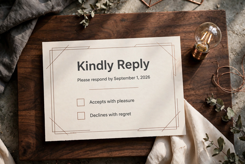 Industrial Loft wedding rsvp — printable suite by Fête Paper Co.