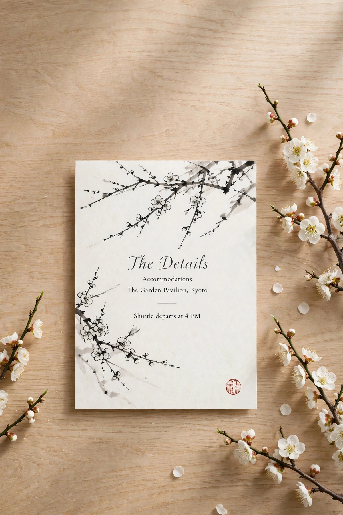 Japanese Ink wedding details — printable suite by Fête Paper Co.