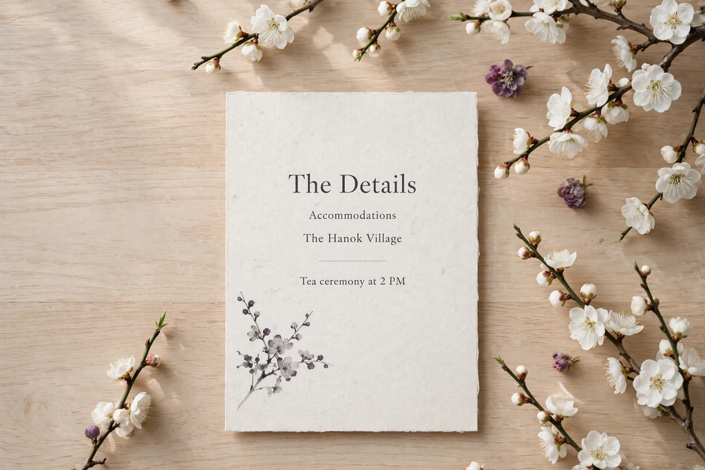 Korean Minimal wedding details — printable suite by Fête Paper Co.