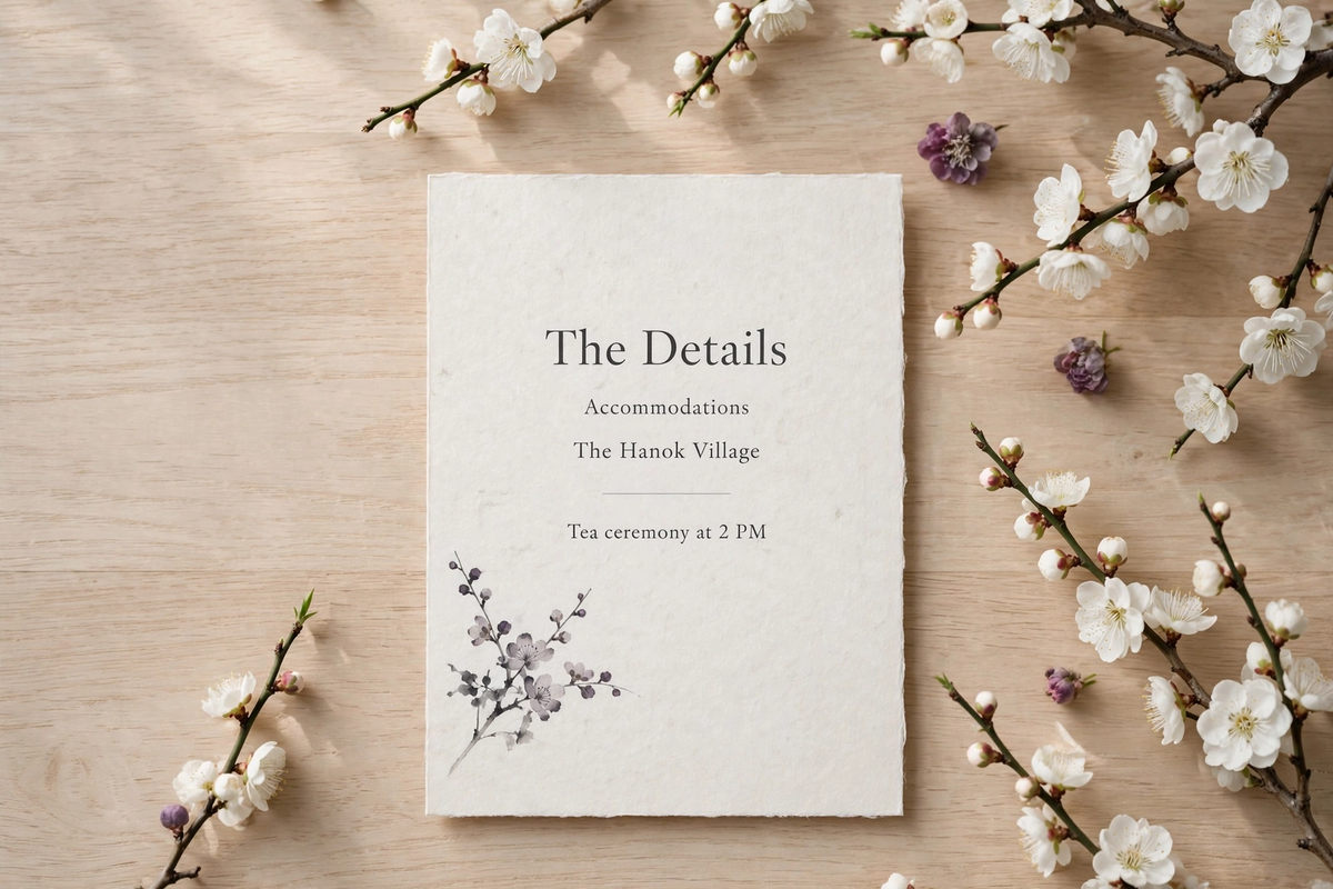 Korean Minimal wedding details — printable suite by Fête Paper Co.