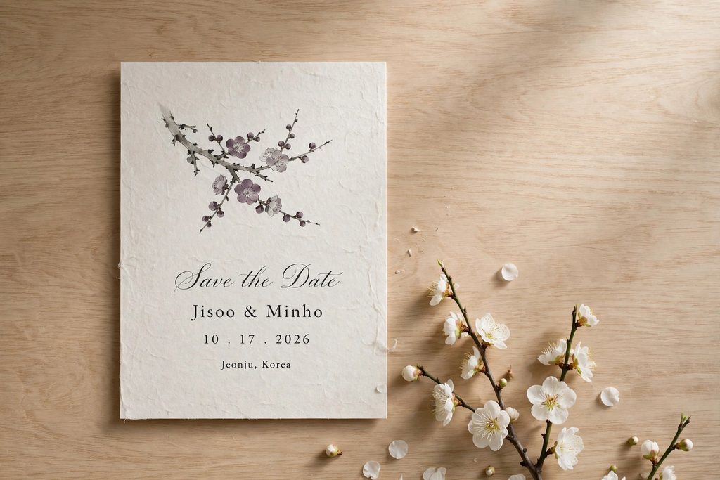 Korean Minimal wedding save the date — printable suite by Fête Paper Co.