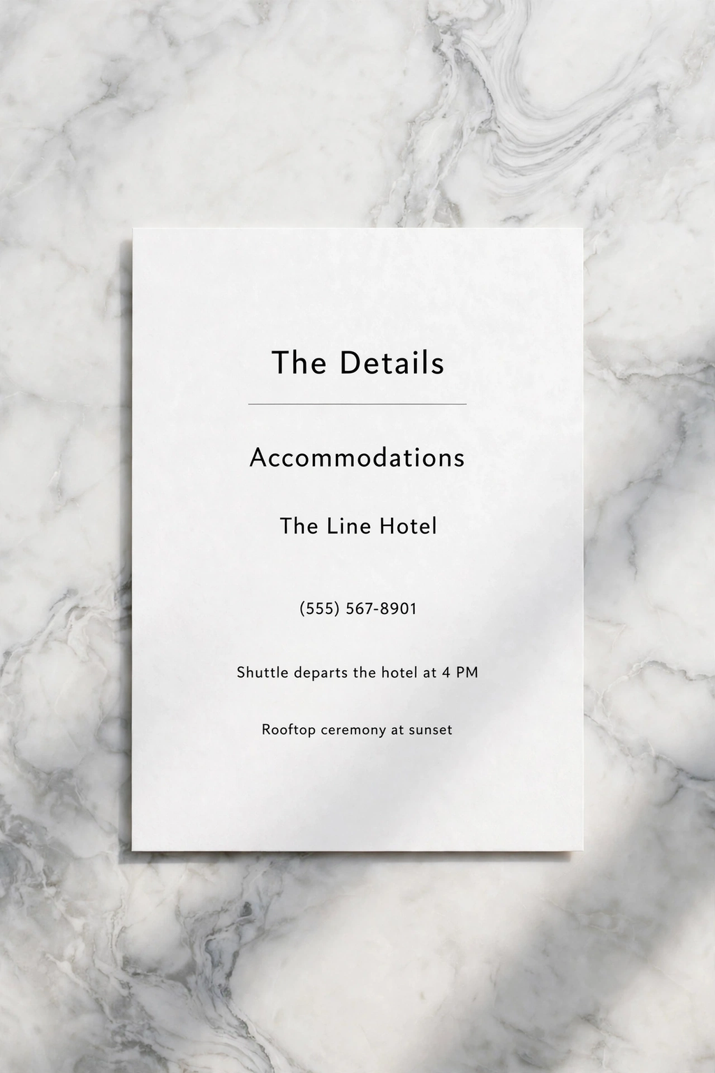 Modern Minimalist wedding details — printable suite by Fête Paper Co.