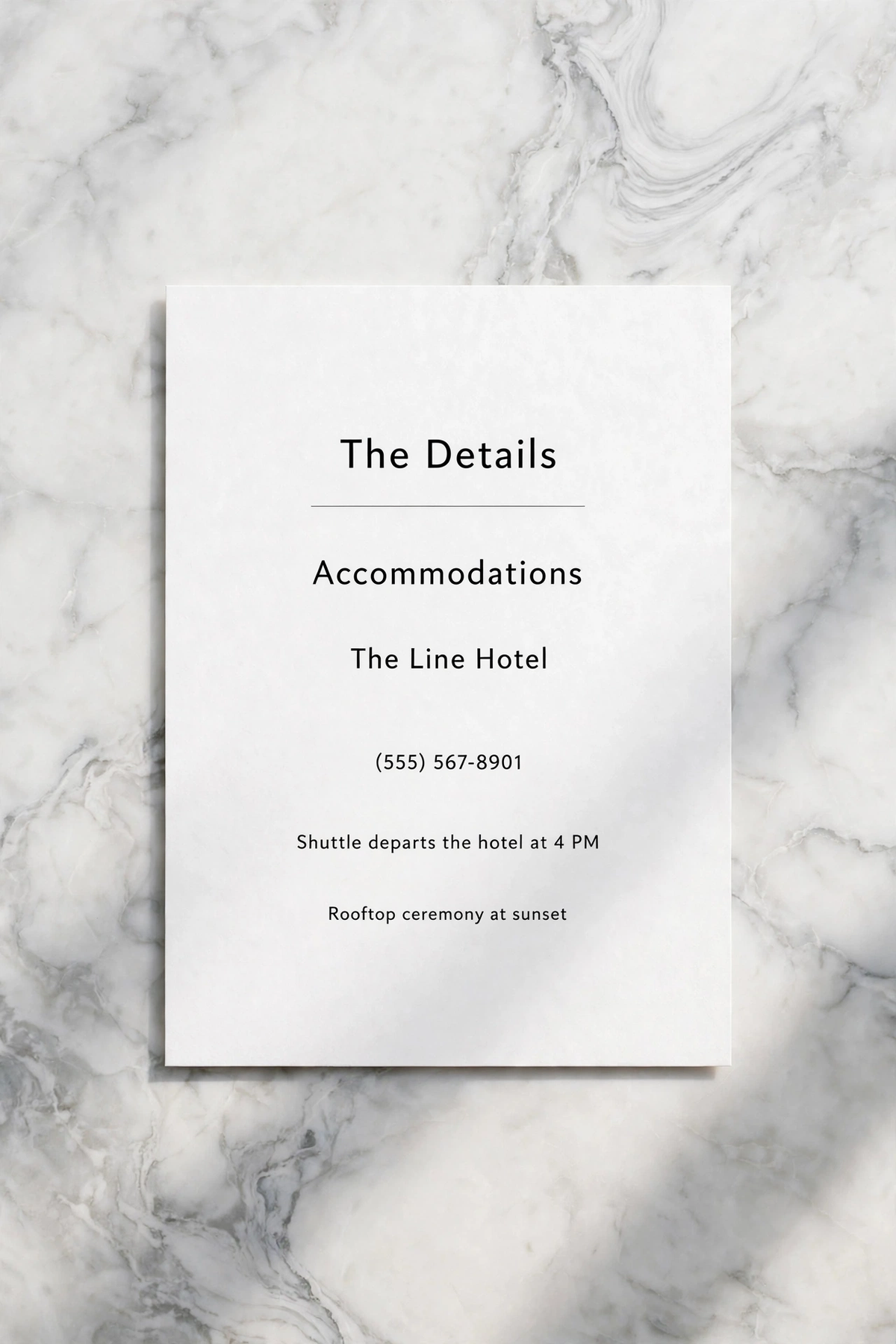 Modern Minimalist wedding details — printable suite by Fête Paper Co.