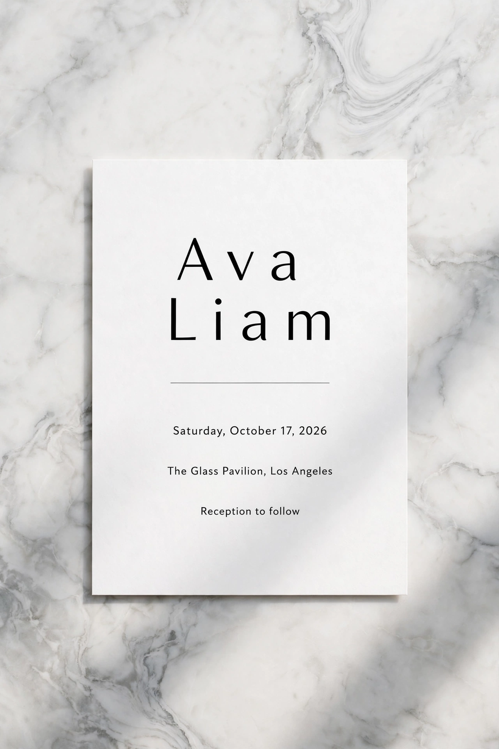 Modern Minimalist wedding invite — printable suite by Fête Paper Co.