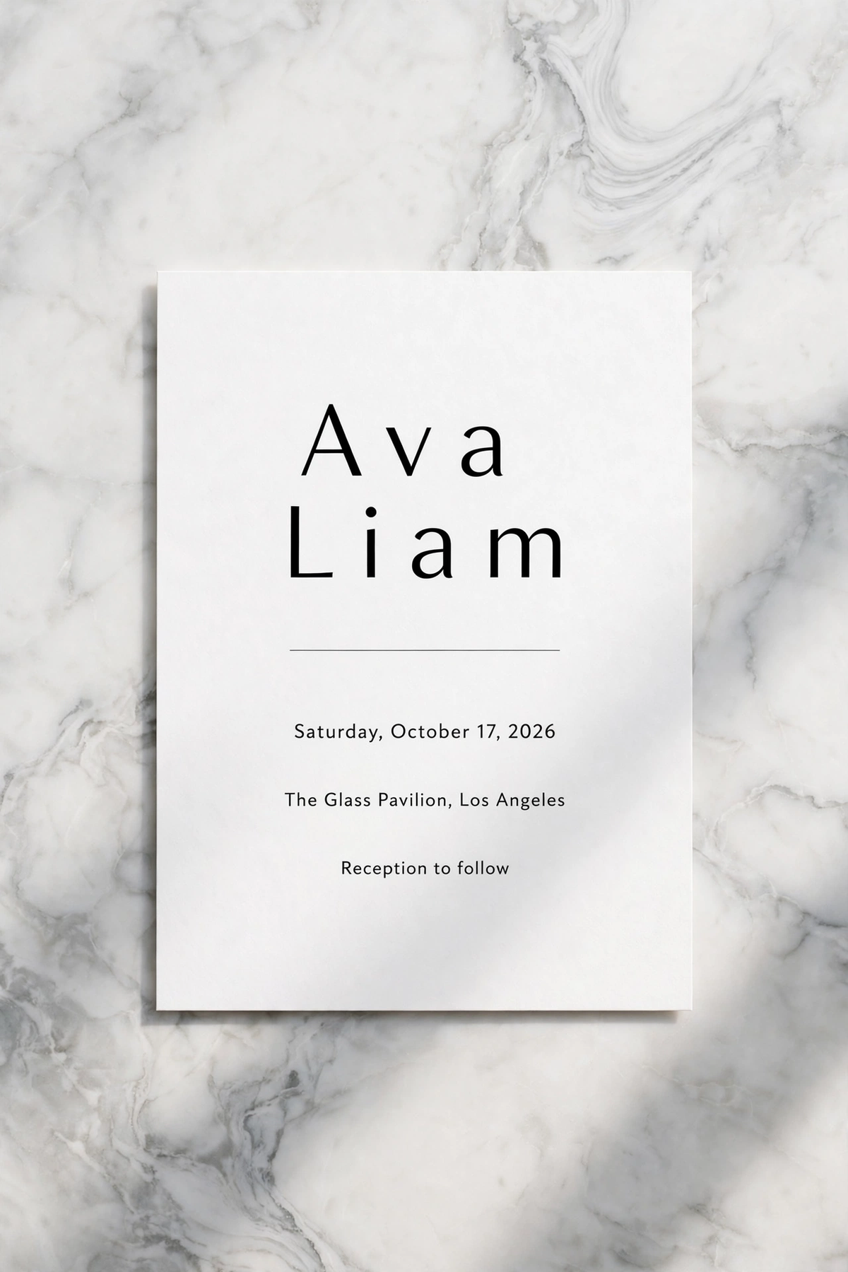 Modern Minimalist wedding invite — printable suite by Fête Paper Co.