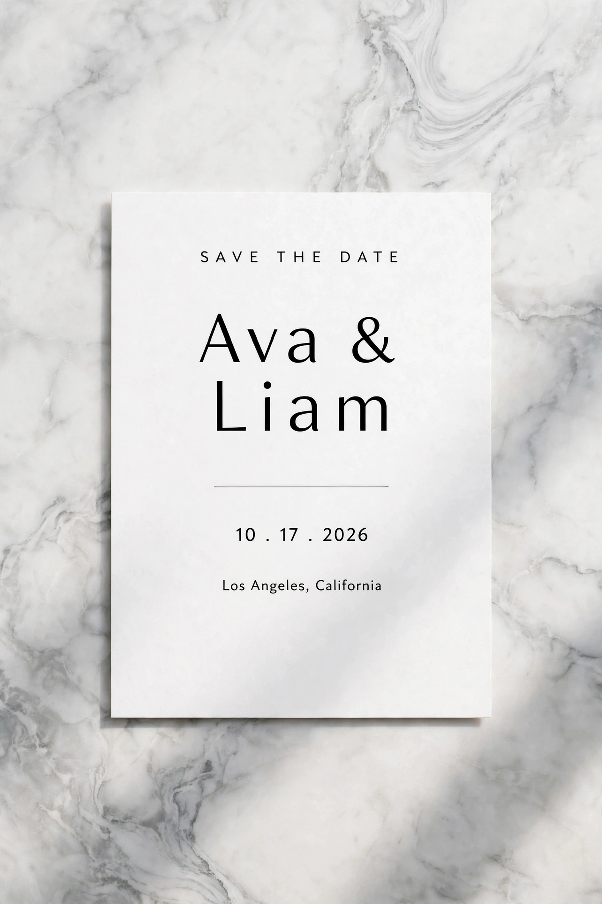 Modern Minimalist wedding save the date — printable suite by Fête Paper Co.
