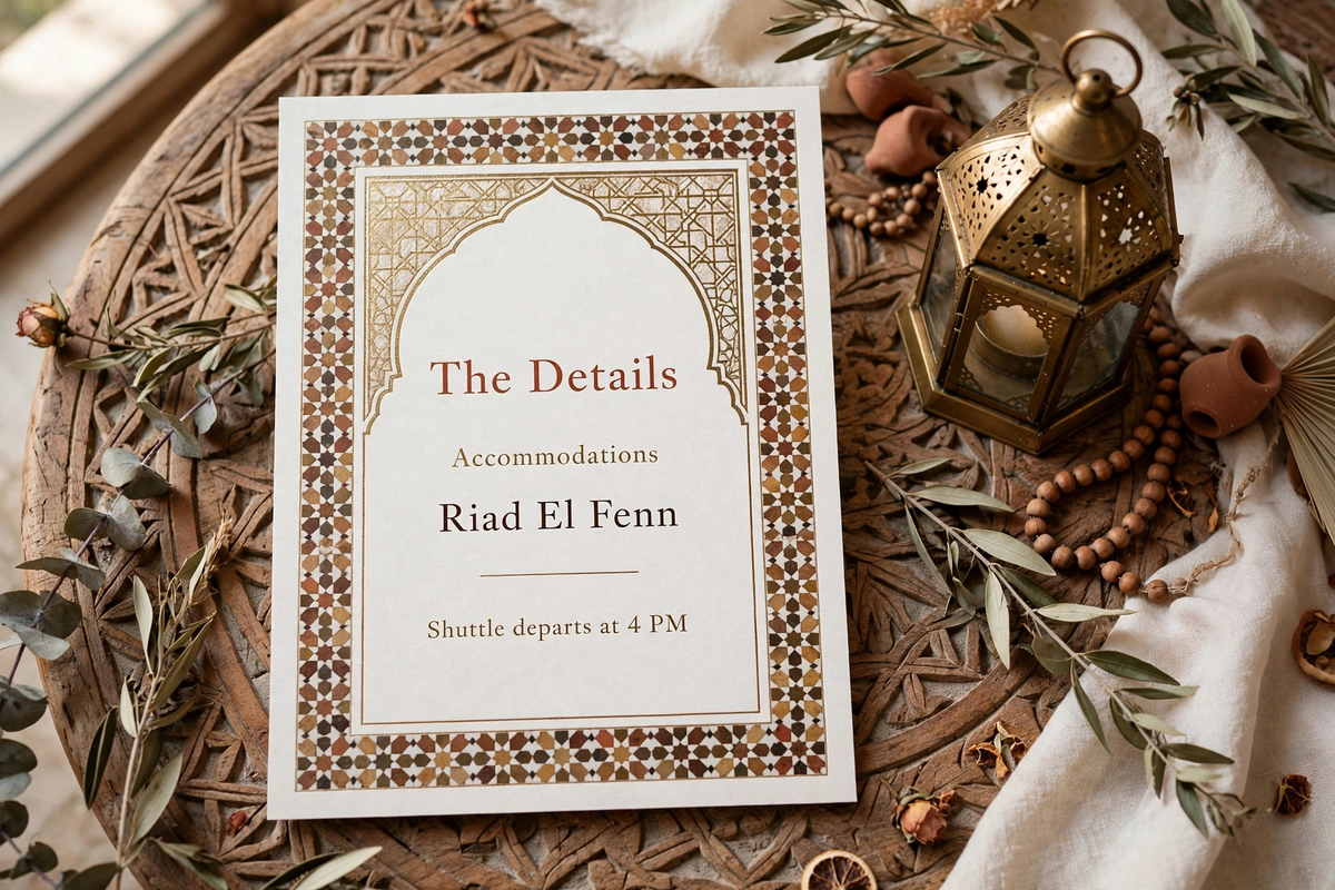 Moroccan Boho wedding details — printable suite by Fête Paper Co.