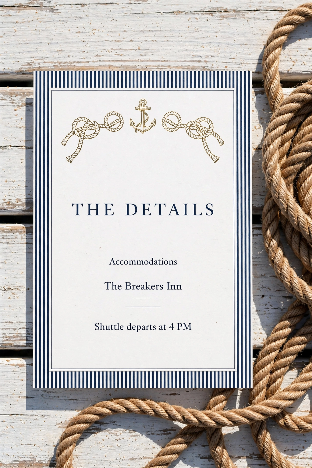 Nautical Navy wedding details — printable suite by Fête Paper Co.