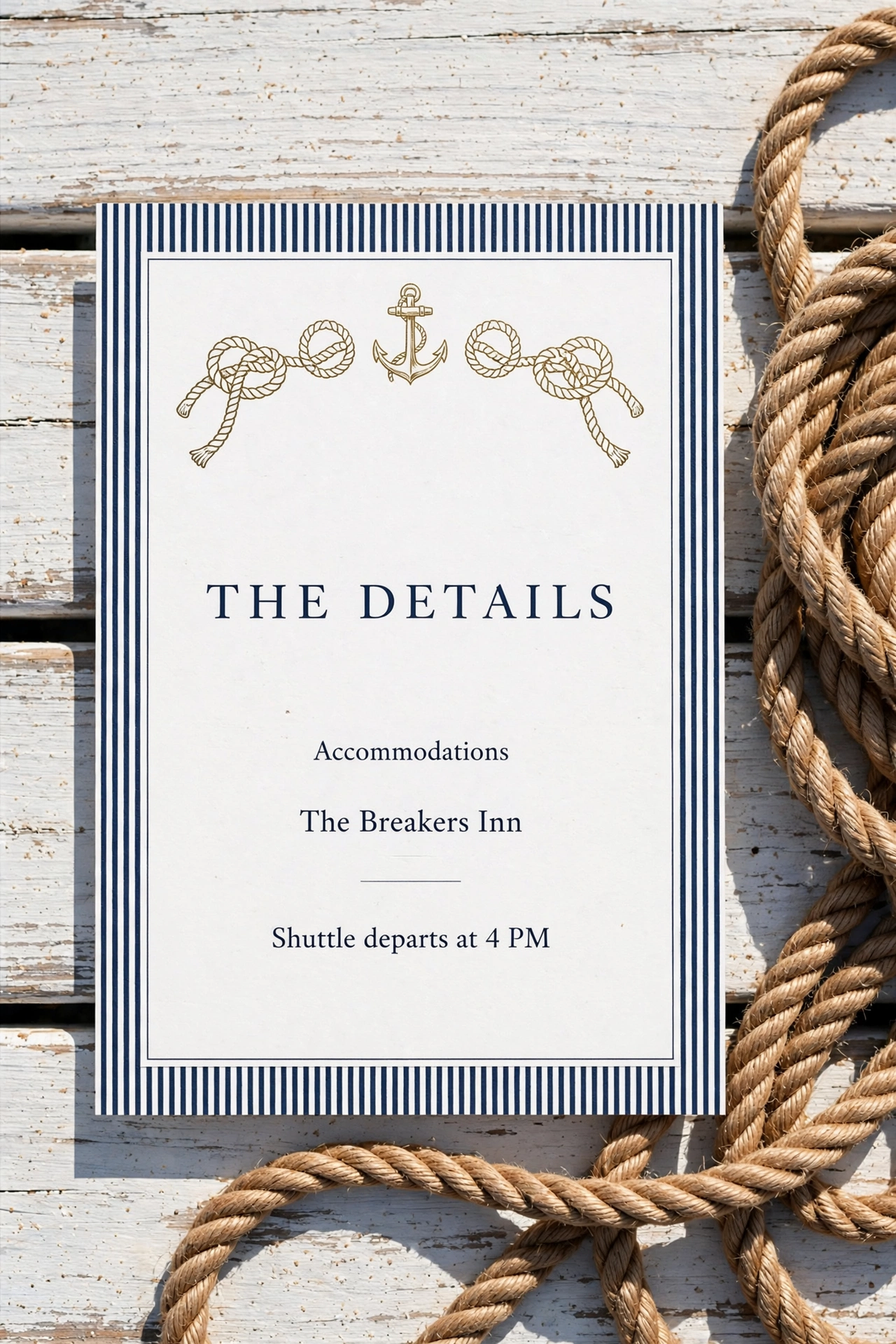 Nautical Navy wedding details — printable suite by Fête Paper Co.