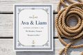 Nautical Navy wedding invite — printable suite by Fête Paper Co.