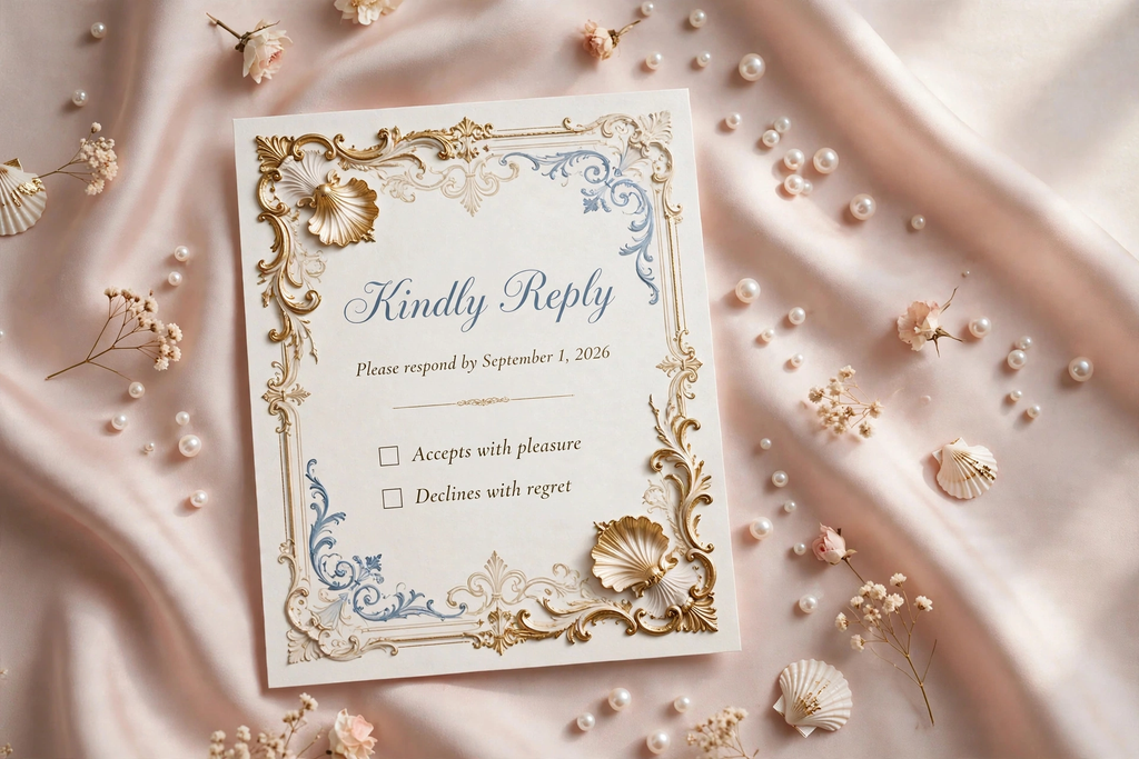 Rococo Revival wedding rsvp — printable suite by Fête Paper Co.