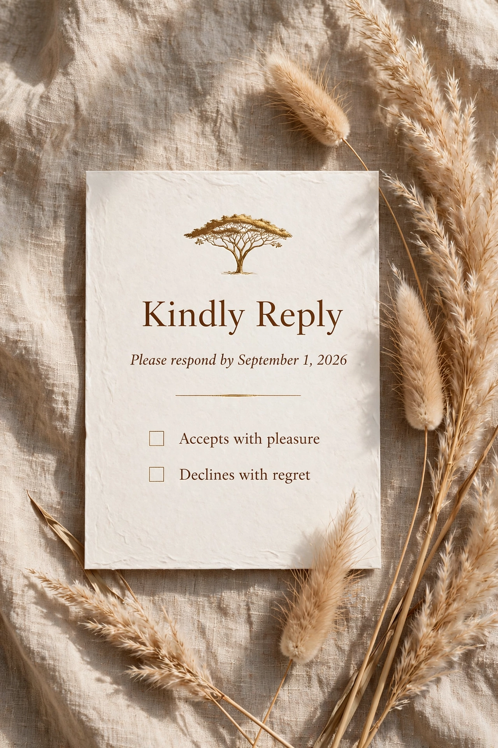 Safari Savanna wedding rsvp — printable suite by Fête Paper Co.