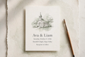 Venue Sketch wedding invite — printable suite by Fête Paper Co.